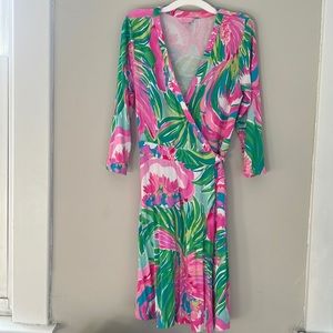 Lilly Pulitzer Vibrant Wrap Dress ((S))